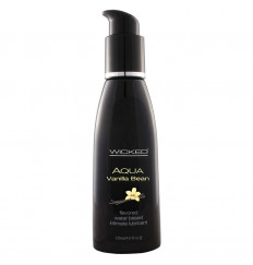 Лубрикант со вкусом ванильных бобов Wicked Aqua Vanilla Bean - 120 мл.