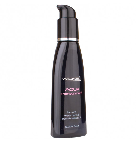 Лубрикант со вкусом граната Wicked Aqua Pomegranate - 120 мл.