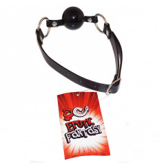 Силиконовый черный кляп-шарик на ремне Black Ballgag Силиконовый черный кляп-шарик на ремне Black Ballgag