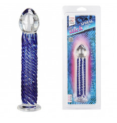 Стеклянный фаллоимитатор Spiral Stick - 17 см.