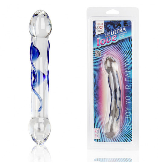 Двусторонний фаллоимитатор Ultra Love - 20 см.