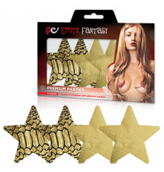Набор из золотых пэстисов-звезд однотонных и с рисунком Glam-o-Rama Набор из золотых пэстисов-звезд однотонных и с рисунком Glam-o-Rama