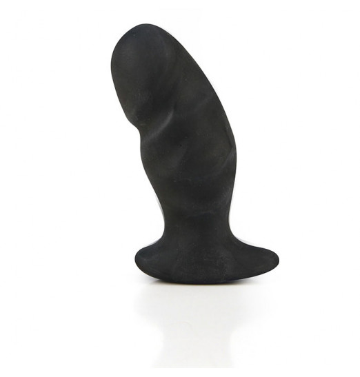 Средняя мягкая анальная пробка Ass Training Black - 11 см.