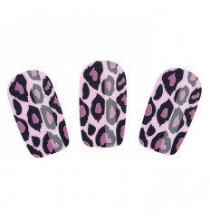 Набор лаковых полосок для ногтей Фиолетовый леопард Nail Foil