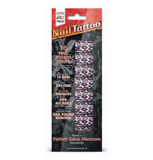 Набор лаковых полосок для ногтей Фиолетовый леопард Nail Foil