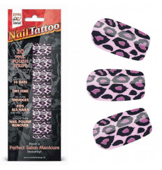 Набор лаковых полосок для ногтей Фиолетовый леопард Nail Foil