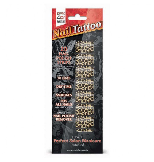 Набор лаковых полосок для ногтей Леопард Nail Foil