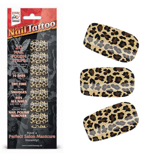 Набор лаковых полосок для ногтей Леопард Nail Foil