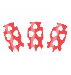 Набор лаковых полосок для ногтей Белые сердца Nail Foil