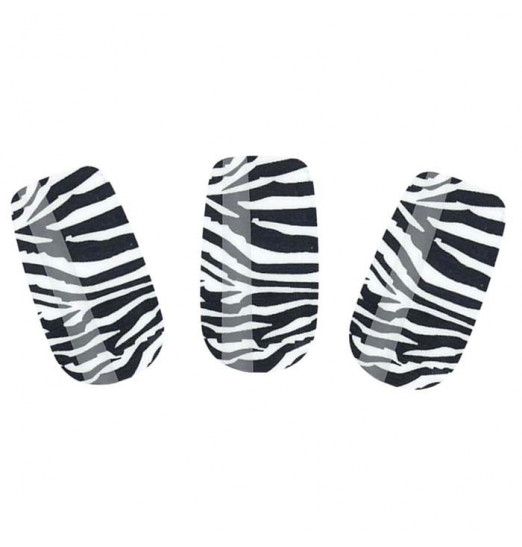 Набор лаковых полосок для ногтей Зебра Nail Foil