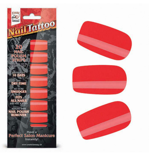 Набор лаковых полосок для ногтей Красный шик Nail Foil