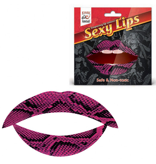 Lip Tattoo Фиолетовая змея