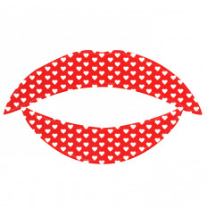 Lip Tattoo Белое сердце