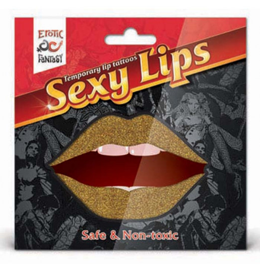 Lip Tattoo Золотой блеск