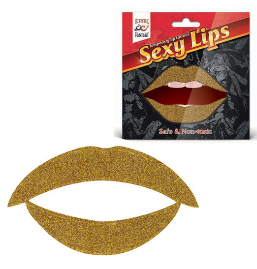 Lip Tattoo Золотой блеск