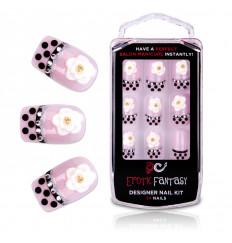 Типсы для ногтей из акрила Black Dots Crystal Типсы для ногтей из акрила Black Dots Crystal