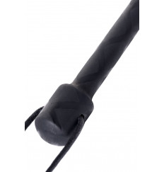 Чёрный стек с фигуркой леопарда на наконечнике - 50 см.