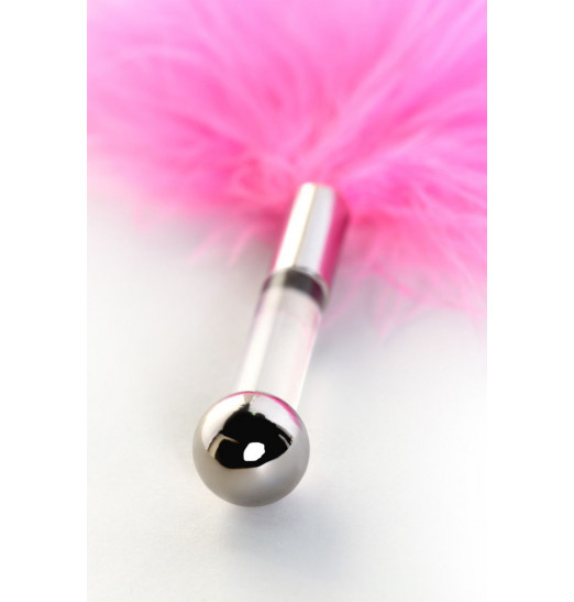 Розовая пуховая щекоталка - 13 см. Розовая пуховая щекоталка - 13 см.