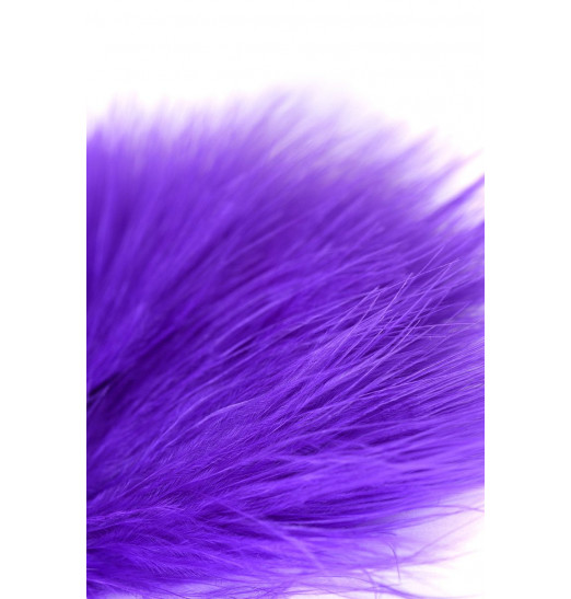 Фиолетовая пуховая щекоталка - 13 см.