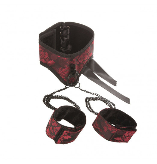 Ошейник с манжетами Scandal Posture Collar with Cuffs
