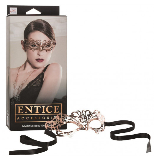 Золотистая маска из никеля с имитацией кристаллов Entice Mystique Mask Золотистая маска из никеля с имитацией кристаллов Entice Mystique Mask