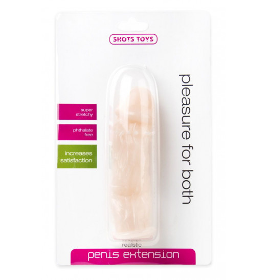 Телесная насадка-реалистик на пенис Extension - 13 см. Телесная насадка-реалистик на пенис Extension - 13 см.