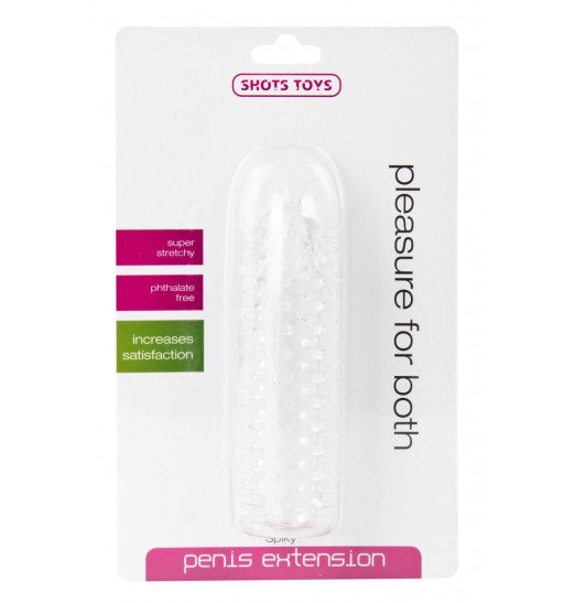 Прозрачная насадка на пенис с шипами по всей длине - 13 см. Прозрачная насадка на пенис с шипами по всей длине - 13 см.