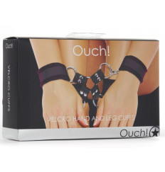 Черный комплект оков Velcro hand and leg cuffs