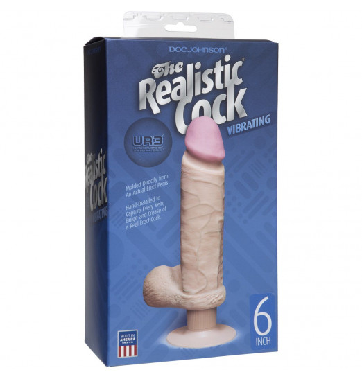 Вибромассажер-реалистик на присоске The Realistic Cock ULTRASKYN Vibrating 6”- 21,6 см. Вибромассажер-реалистик на присоске The Realistic Cock ULTRASKYN Vibrating 6”- 21,6 см.