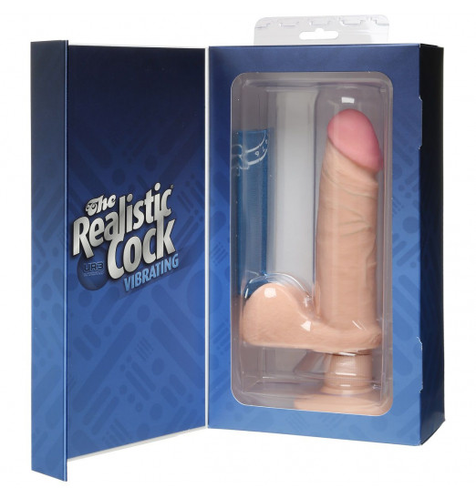 Вибромассажер-реалистик на присоске The Realistic Cock ULTRASKYN Vibrating 6”- 21,6 см. Вибромассажер-реалистик на присоске The Realistic Cock ULTRASKYN Vibrating 6”- 21,6 см.