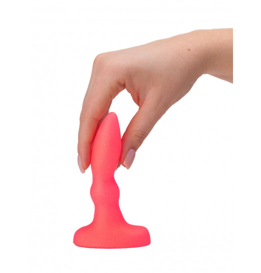 Розовая гелевая пробочка с каплевидным кончиком - 10 см. Розовая гелевая пробочка с каплевидным кончиком - 10 см.