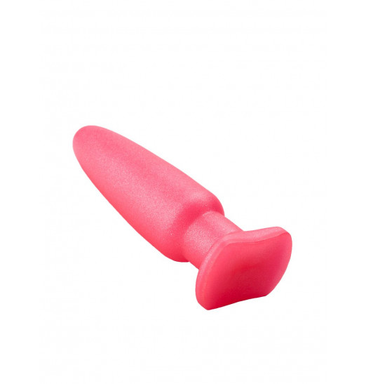 Гладкий розовый анальный плаг - 18,5 см.