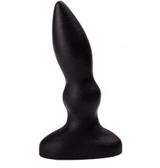 Чёрная анальная пробочка с каплевидным кончиком - 10 см.