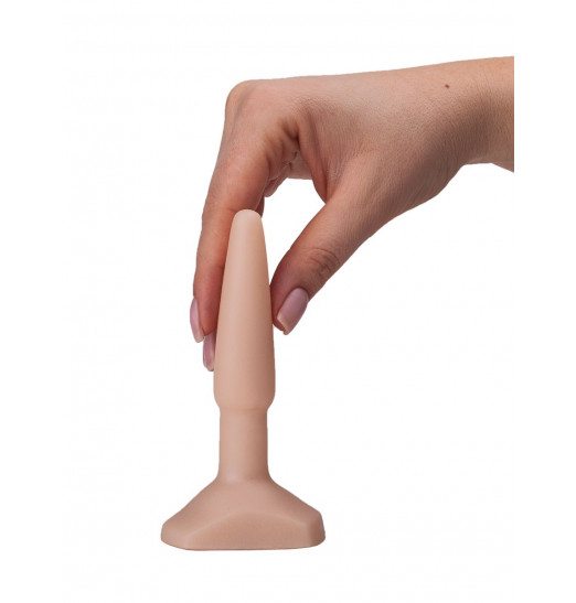 Классический анальный плаг телесного цвета - 11,5 см.