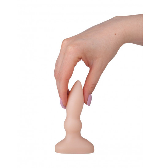 Телесный анальный плаг с каплевидным кончиком - 10 см. Телесный анальный плаг с каплевидным кончиком - 10 см.