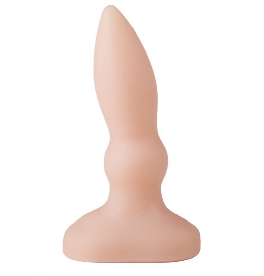 Телесный анальный плаг с каплевидным кончиком - 10 см. Телесный анальный плаг с каплевидным кончиком - 10 см.
