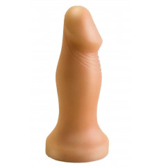 Анальный фаллоимитатор телесного цвета с ярко выраженной головкой - 14 см.