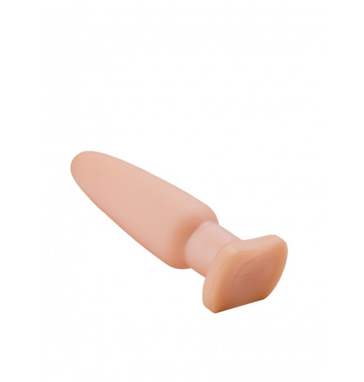 Телесный анальный плаг среднего размера - 18 см.