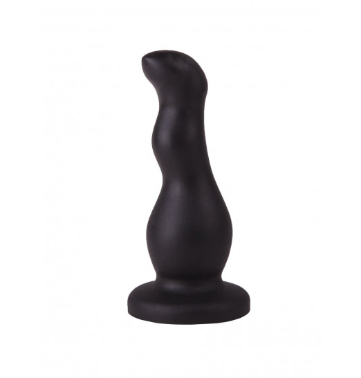Чёрный анальный стимулятор для массажа простаты - 13,5 см.