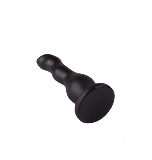 Чёрный анальный стимулятор для массажа простаты - 13,5 см.