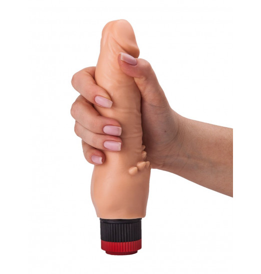 Гелевый вибратор с шипиками для массажа клитора - 17,8 см.