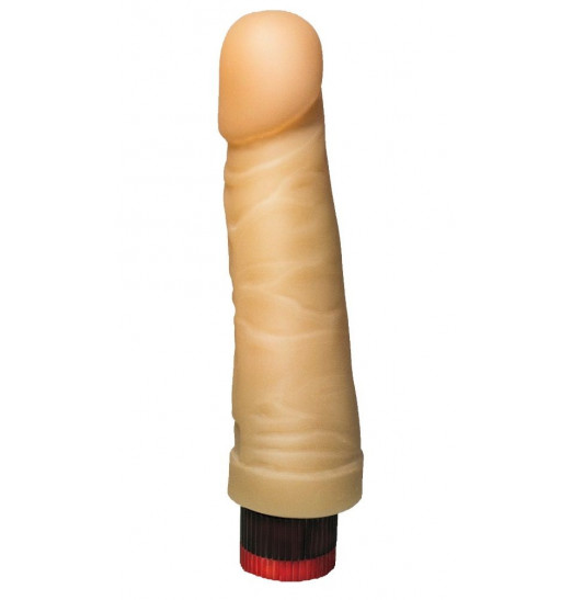 Гелевый вибратор с крупной головкой - 17,5 см.