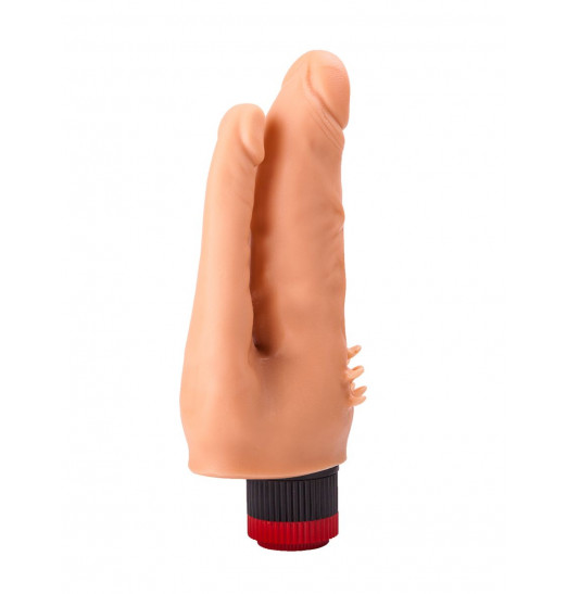 Анально-вагинальный вибромассажёр с шипами для массажа клитора - 17 см.