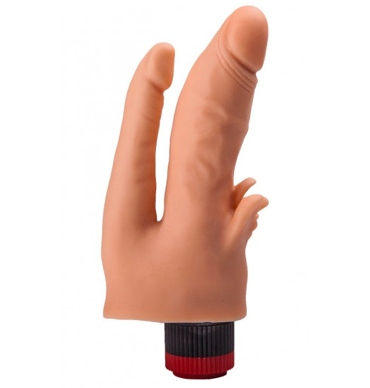 Двойной анально-вагинальный гелевый вибратор - 17 см. Двойной анально-вагинальный гелевый вибратор - 17 см.