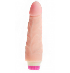 Телесный вибратор ART-Style №2 со встроенным пультом - 19 см.