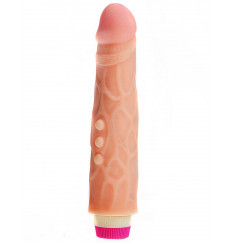 Вибратор-реалистик ART-Style №5 с венками и пупырышками - 23,5 см.