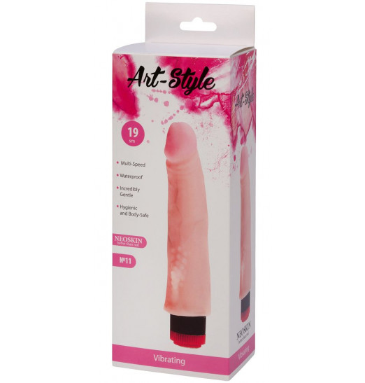 Вибратор ART-Style №11 с шишечками для стимуляции клитора - 21 см.