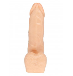 Телесная насадка в виде фаллоса с отверстием под плуг - 17 см.