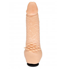 Телесная насадка-фаллос с шипами для массажа клитора - 18,5 см.