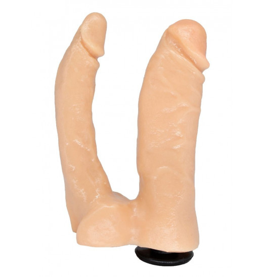 Двойная насадка для страпона Харнесс - 15,5 см.